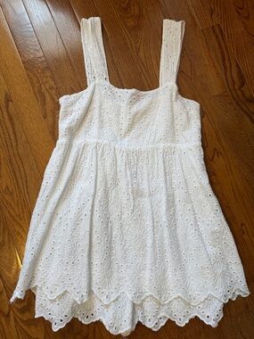 Molly Green White Eyelet Romper